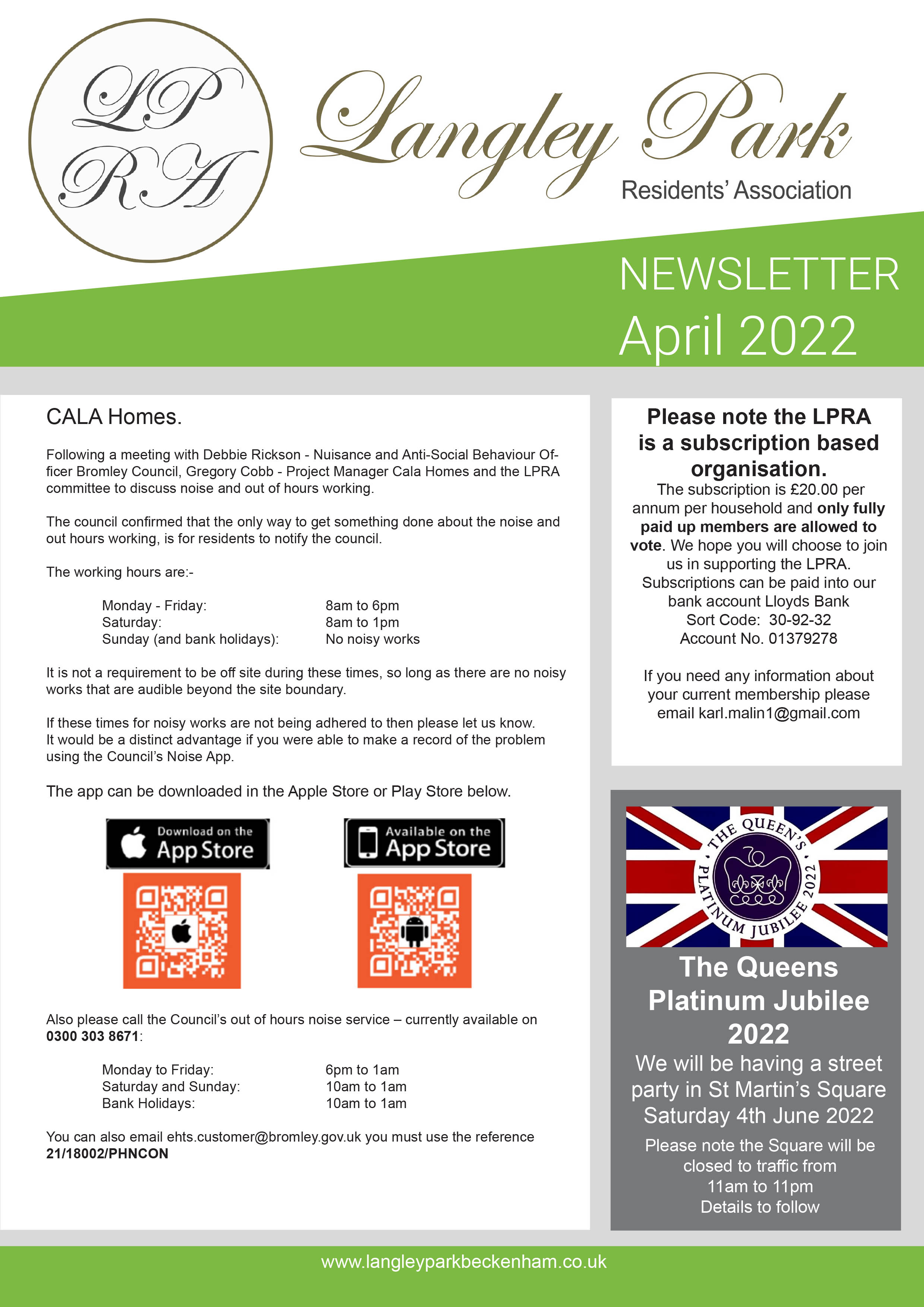 Langley Park Newsletter April 2022